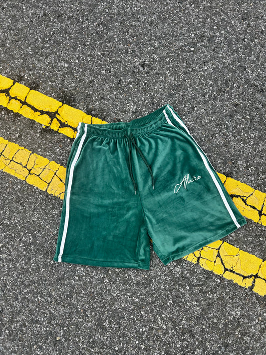 Velour Track Shorts