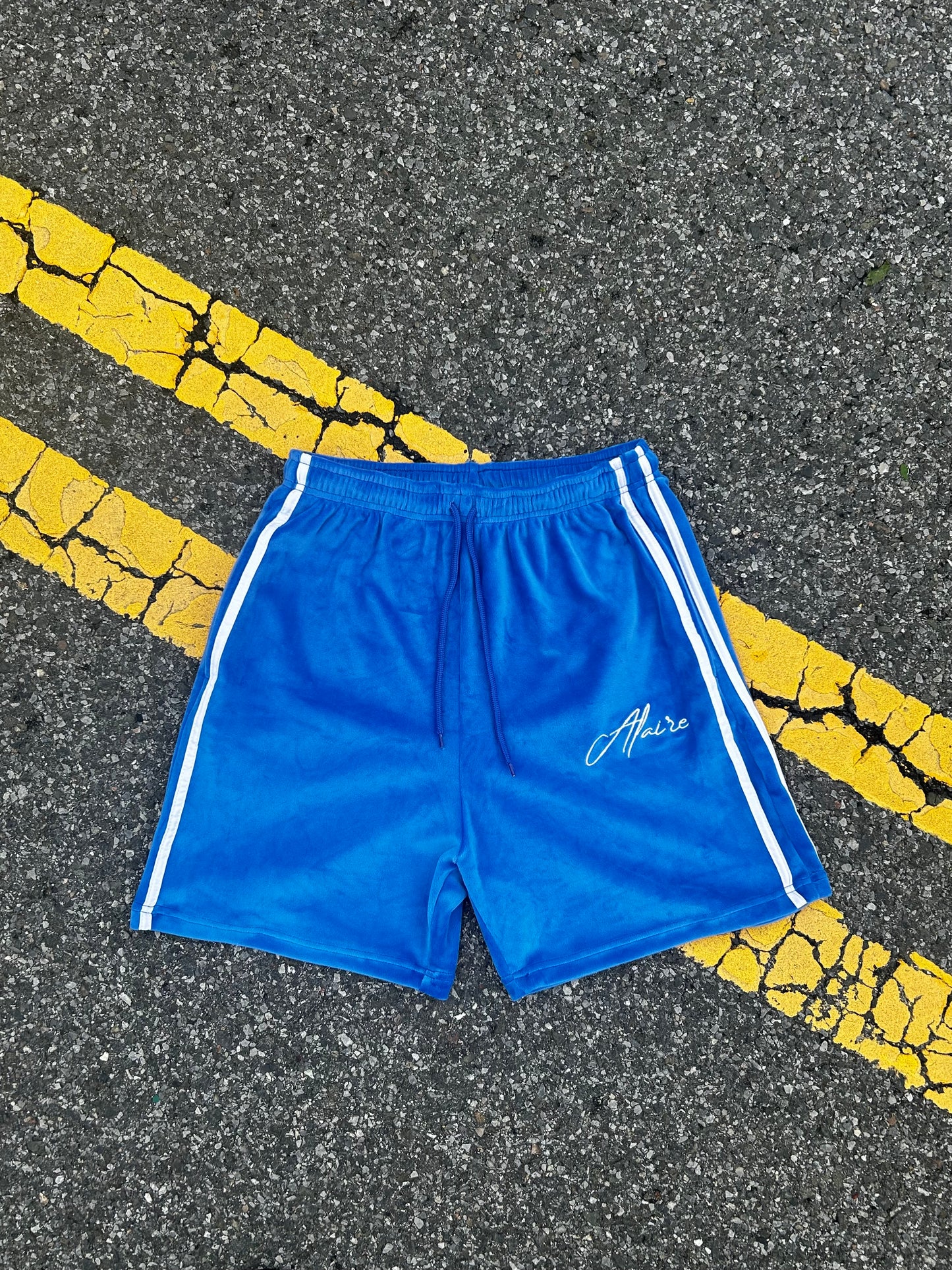 Velour Track Shorts